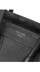 Céline Nano Luggage Tote i svart grained kalveskinn