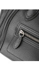 Céline Nano Luggage Tote i svart grained kalveskinn