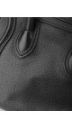 Céline Nano Luggage Tote i svart grained kalveskinn