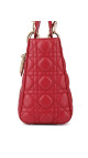 Christian Dior Lady Dior Medium Red Cannage Lambskin
