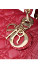 Christian Dior Lady Dior Medium Red Cannage Lambskin