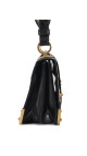 Prada Cahier Shoulder Bag i svart kalveskinn med antikk gullfarget hardware