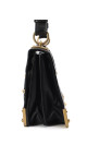 Prada Cahier Shoulder Bag i svart kalveskinn med antikk gullfarget hardware