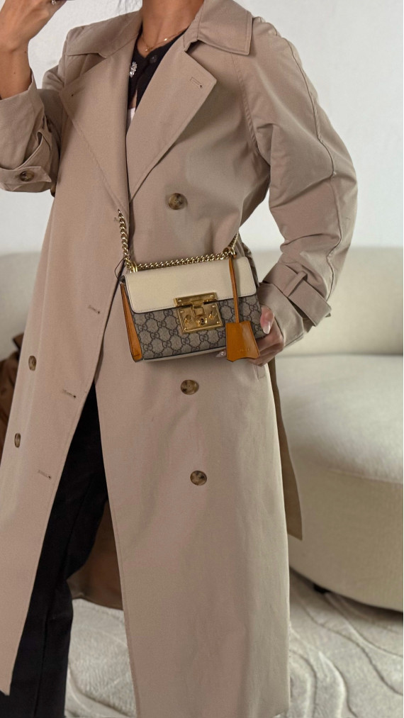Gucci GG Supreme Padlock Shoulder Bag