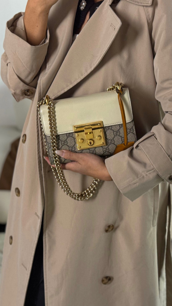 Gucci GG Supreme Padlock Shoulder Bag