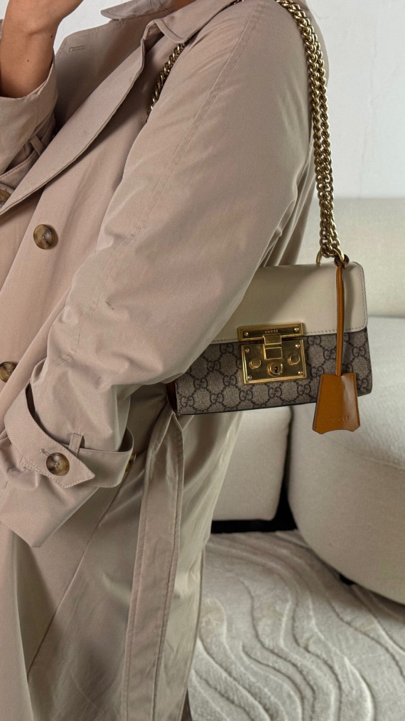 Gucci GG Supreme Padlock Shoulder Bag