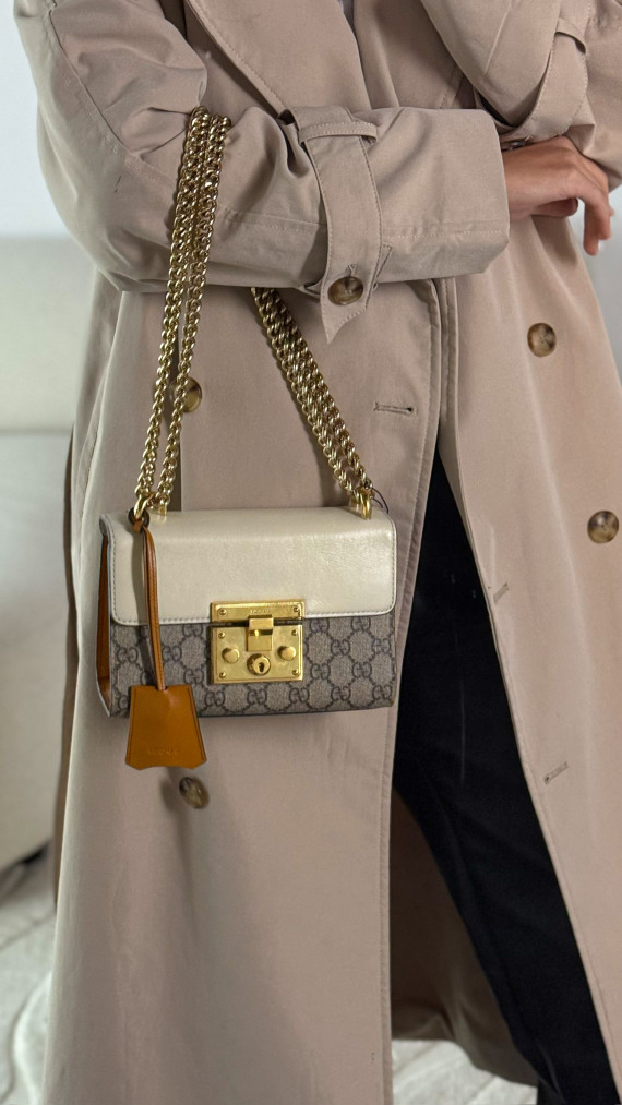 Gucci GG Supreme Padlock Shoulder Bag