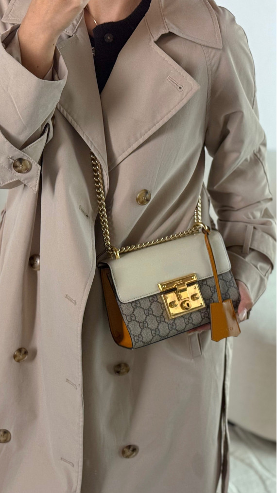 Gucci GG Supreme Padlock Shoulder Bag