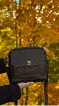 Chanel Vintage Camera Bag Black Caviar