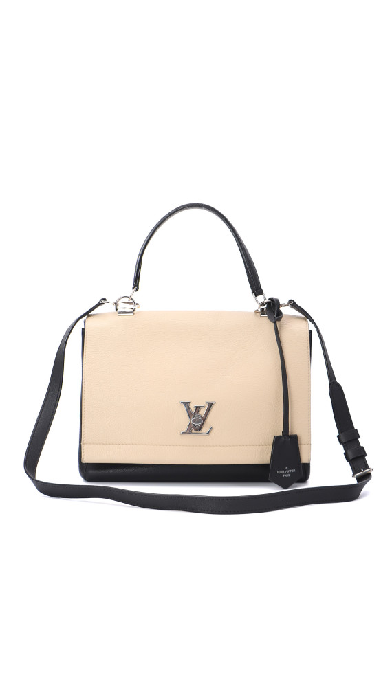 Louis Vuitton Lockme i to-tonet beige og svart shoulder bag