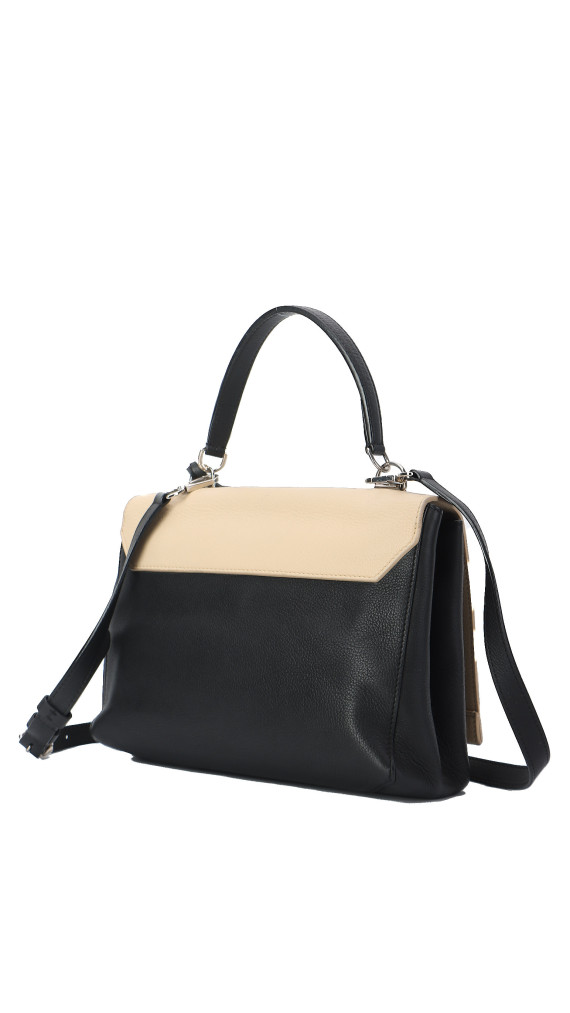 Louis Vuitton Lockme i to-tonet beige og svart shoulder bag