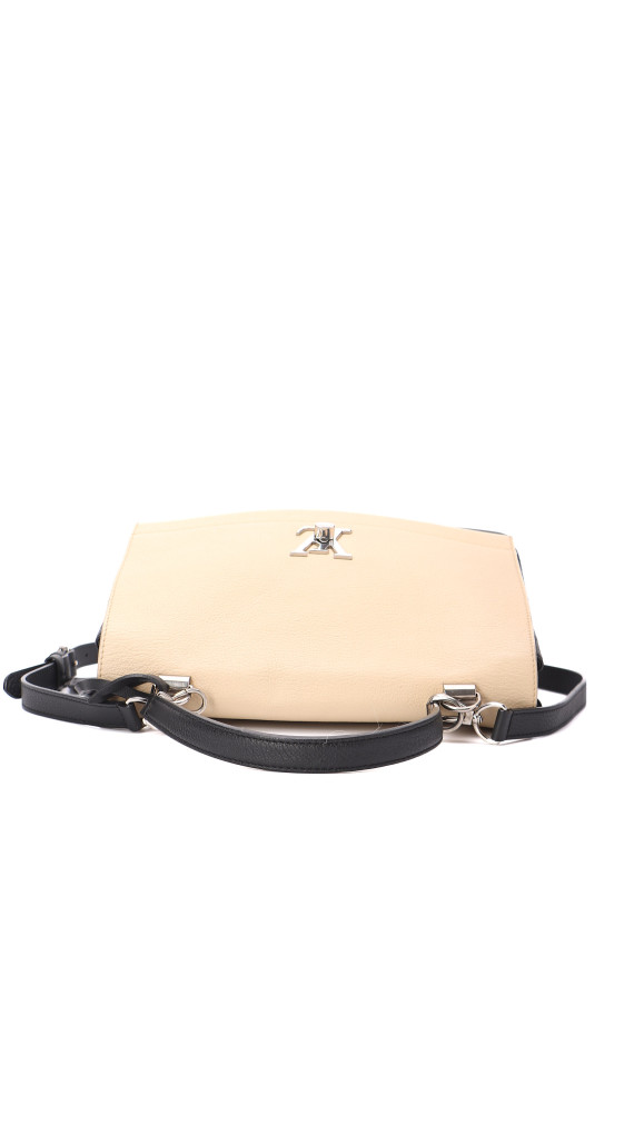 Louis Vuitton Lockme i to-tonet beige og svart shoulder bag