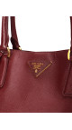 Prada Galleria Håndveske i burgund Saffiano-skinn