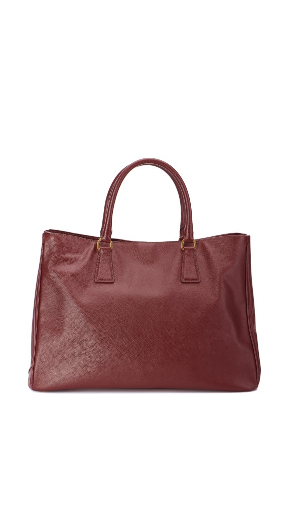 Prada Galleria Håndveske i burgund Saffiano-skinn