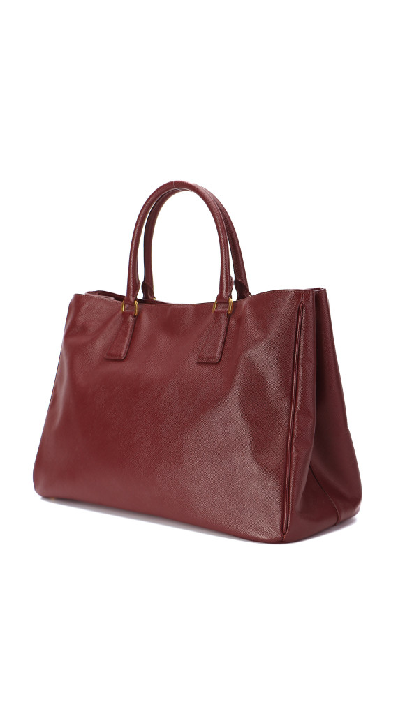 Prada Galleria Håndveske i burgund Saffiano-skinn