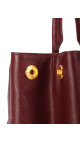 Prada Galleria Håndveske i burgund Saffiano-skinn