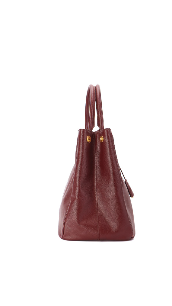 Prada Galleria Håndveske i burgund Saffiano-skinn