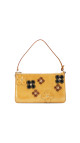 Louis Vuitton Pochette Fleurs i gul Vernis-skinn