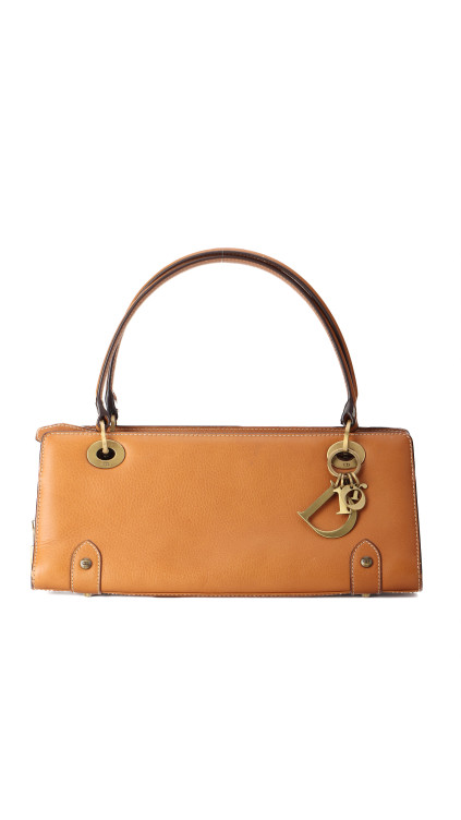 Christian Dior East West Lady Dior i brown kalveskinn