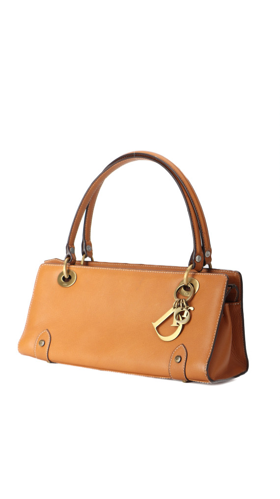 Christian Dior East West Lady Dior i brown kalveskinn