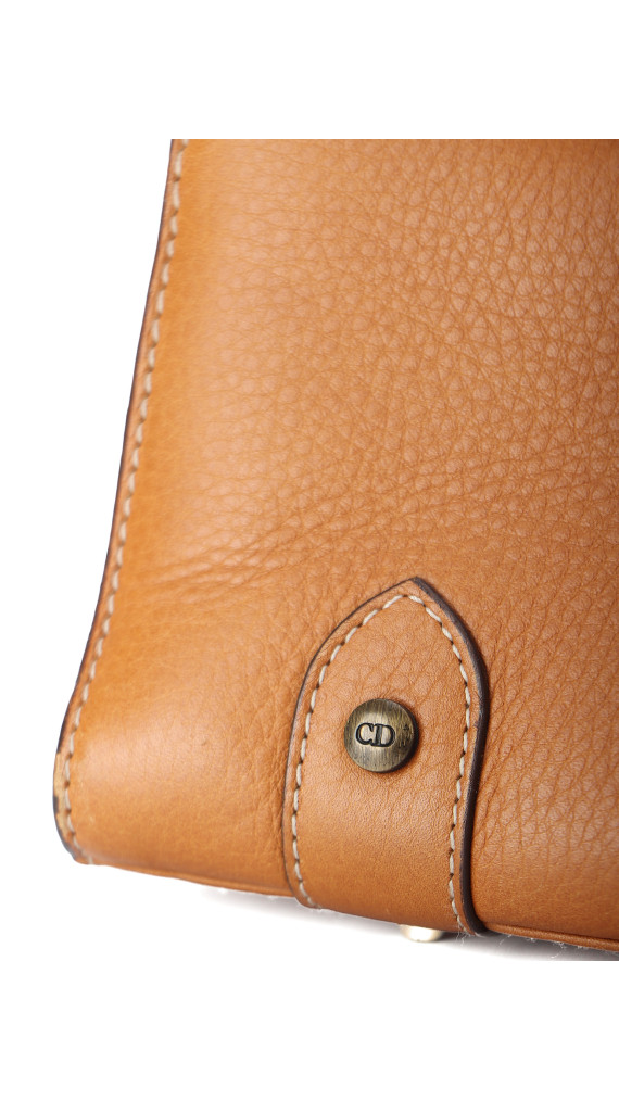 Christian Dior East West Lady Dior i brown kalveskinn