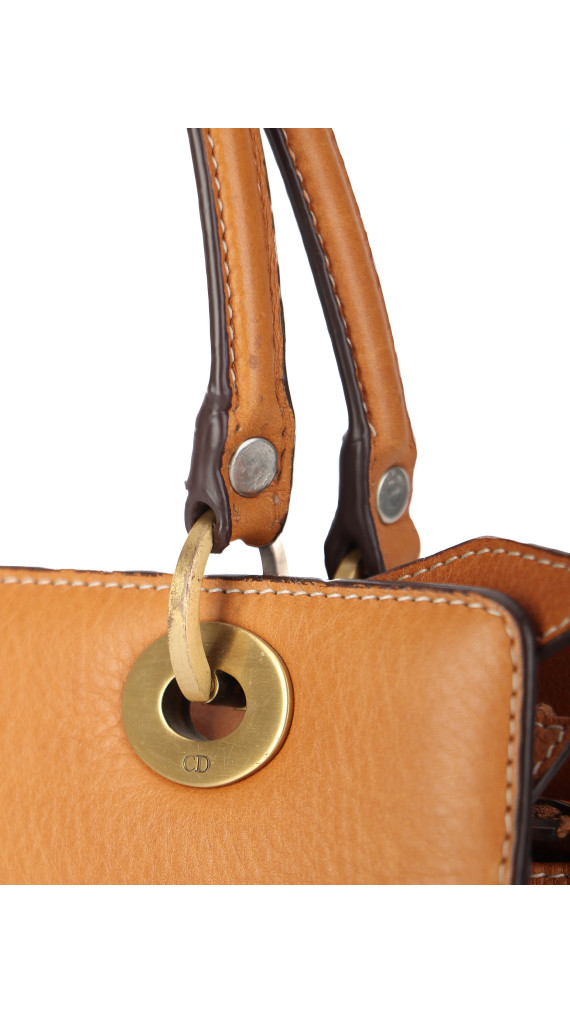 Christian Dior East West Lady Dior i brown kalveskinn