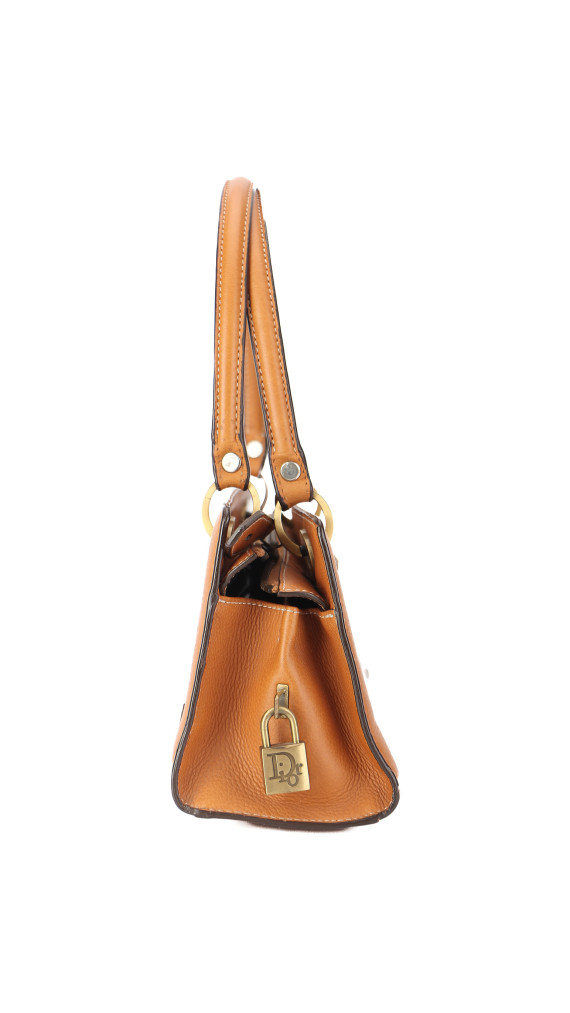 Christian Dior East West Lady Dior i brown kalveskinn