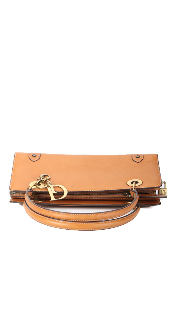 Christian Dior East West Lady Dior i brown kalveskinn