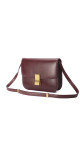 Celine Classic Box Bag i burgundy kalveskinn