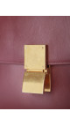 Celine Classic Box Bag i burgundy kalveskinn