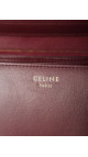 Celine Classic Box Bag i burgundy kalveskinn