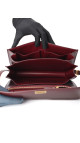 Celine Classic Box Bag i burgundy kalveskinn