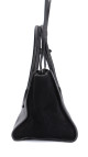 Prada Glace Calf Twin Pocket Tote Bag - Black