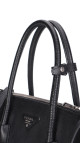Prada Glace Calf Twin Pocket Tote Bag - Black