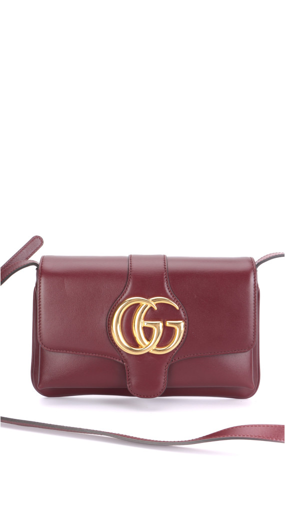 Gucci Arli Shoulder Bag - Burgundy Smooth Clafskin