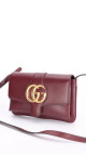 Gucci Arli Shoulder Bag - Burgundy Smooth Clafskin