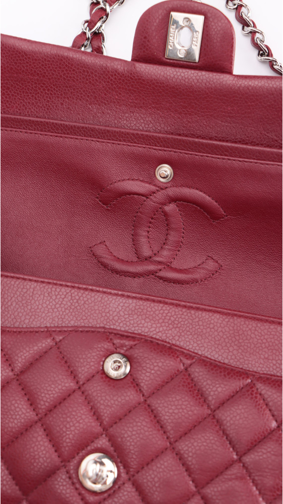 Chanel Classic Double Flap Medium - Burgundy Caviar Leather