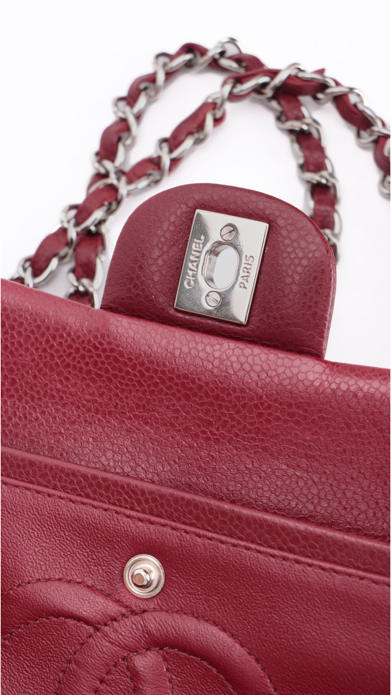 Chanel Classic Double Flap Medium - Burgundy Caviar Leather