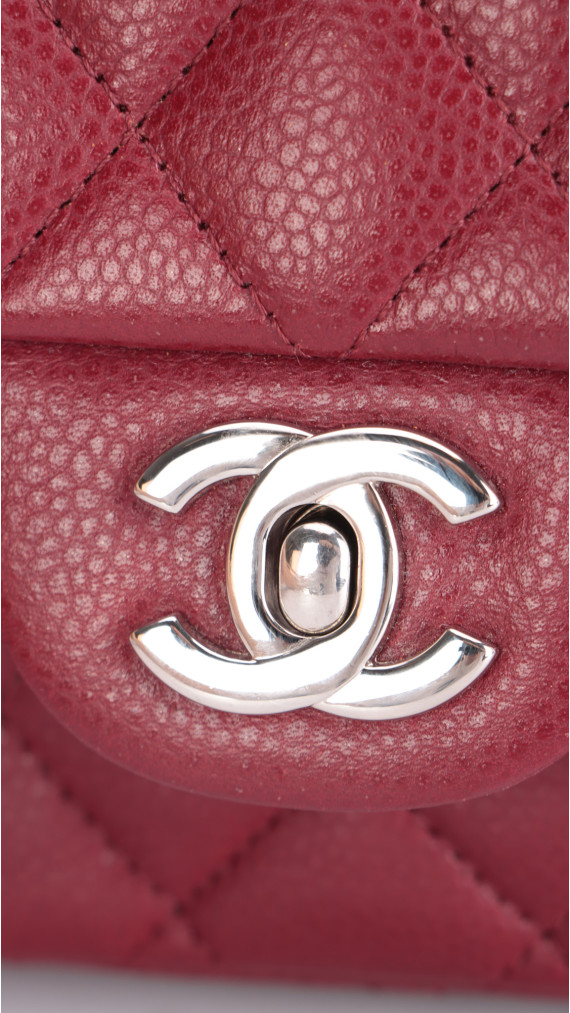 Chanel Classic Double Flap Medium - Burgundy Caviar Leather