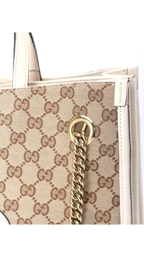 Gucci Horsebit Chain Tote Bag - Brown GG Canvas