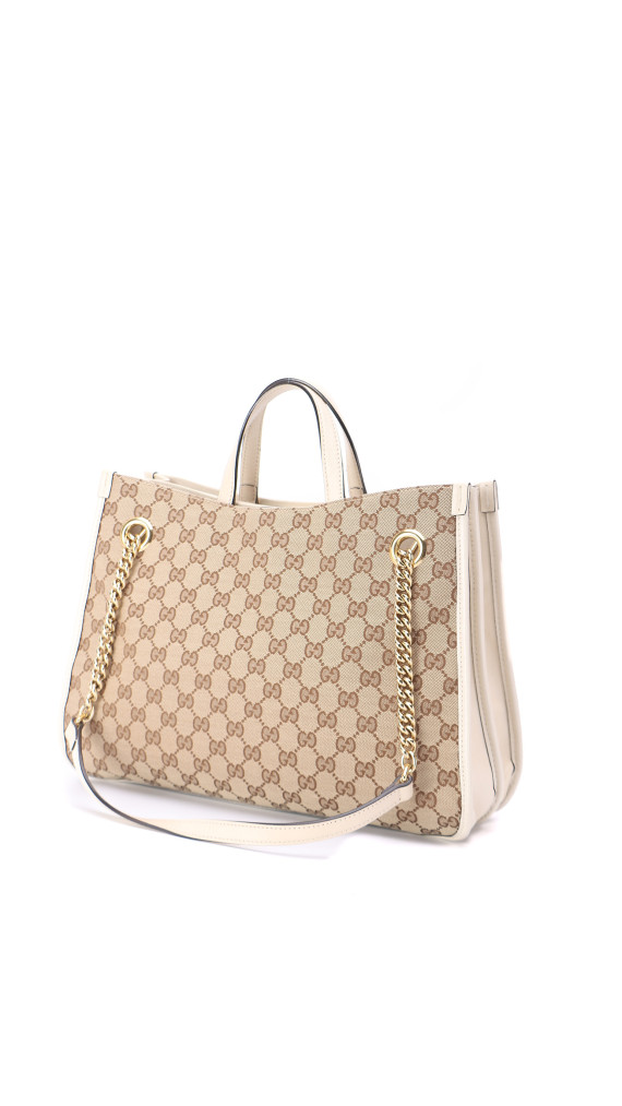 Gucci Horsebit Chain Tote Bag - Brown GG Canvas