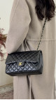 Chanel Double Flap Jumbo - Black Lambskin
