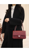 Chanel Classic Double Flap Medium - Burgundy Caviar Leather