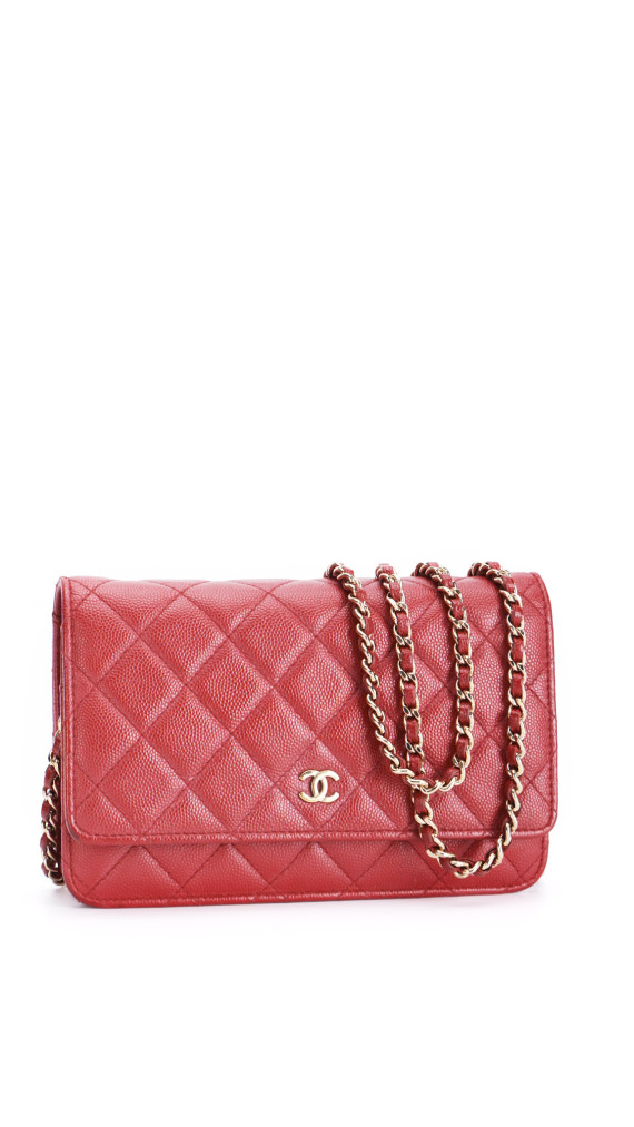 Chanel Wallet On Chain - Red Caviar Leather