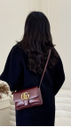 Gucci Arli Shoulder Bag - Burgundy Smooth Clafskin
