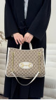 Gucci Horsebit Chain Tote Bag - Brown GG Canvas