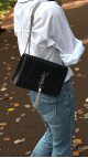 Saint Laurent Kate Tassel Bag Black Croc Embossed Leather