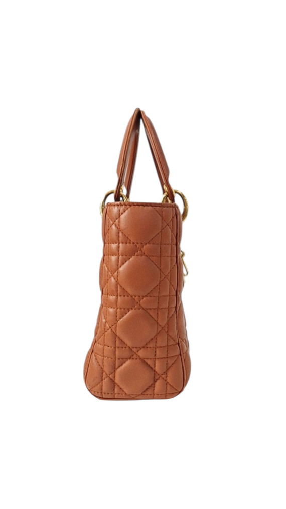 Christian Dior Lady Dior Shoulder Bag Size Small - Dark Brun