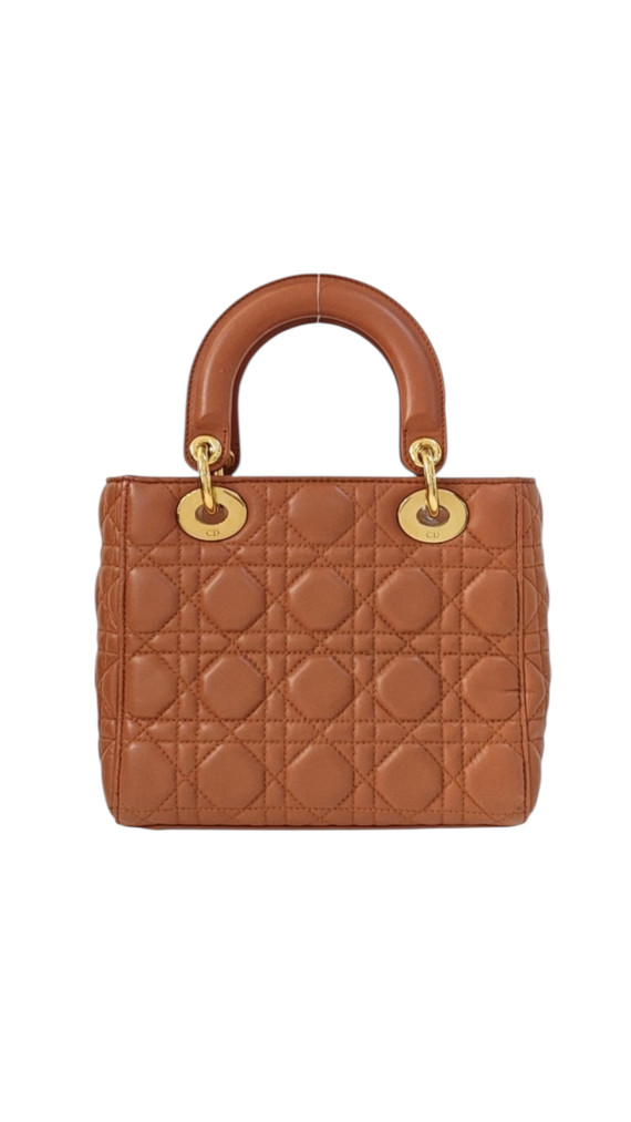 Christian Dior Lady Dior Shoulder Bag Size Small - Dark Brun