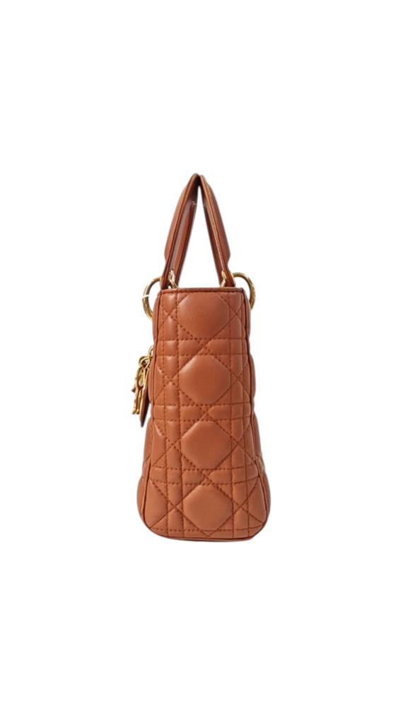 Christian Dior Lady Dior Shoulder Bag Size Small - Dark Brun